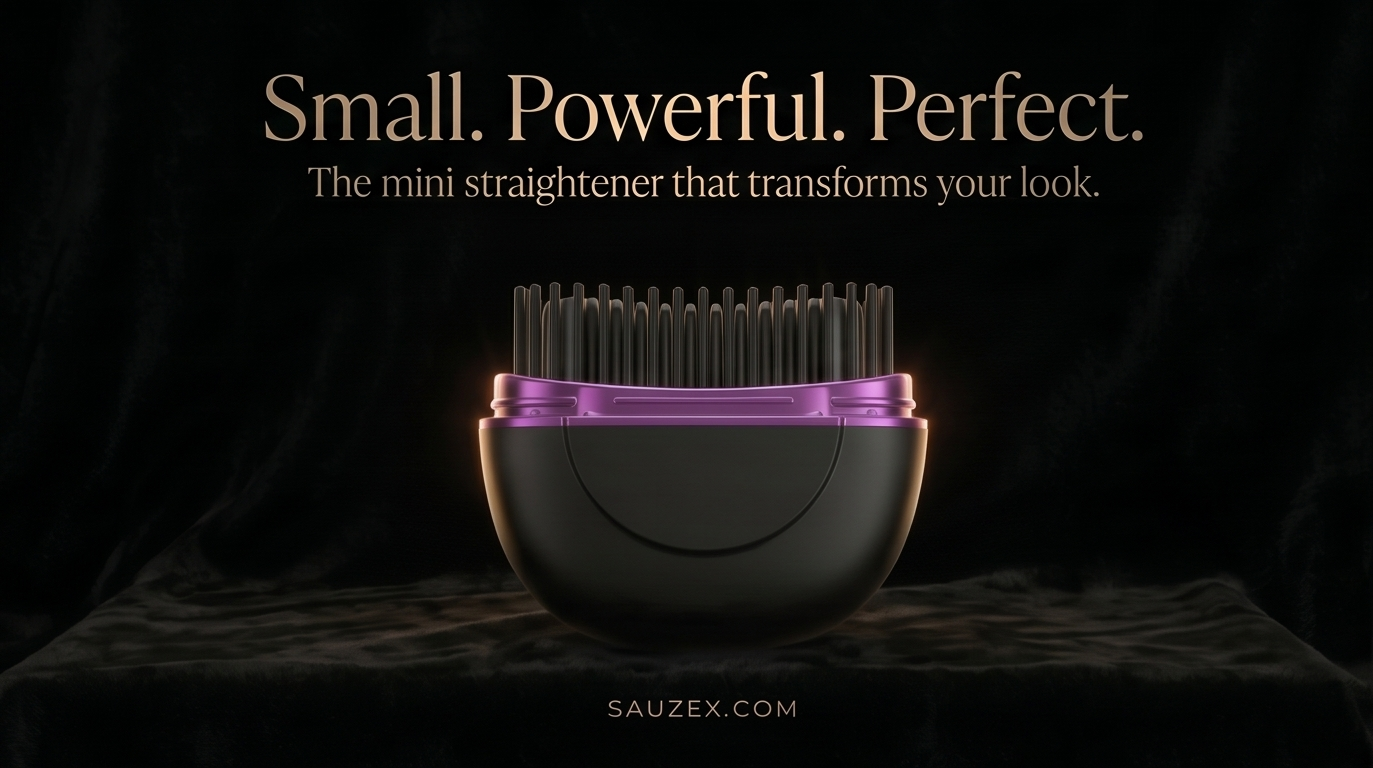 SAUZEX Mini Hair Straightener—Cabello Liso al Instante