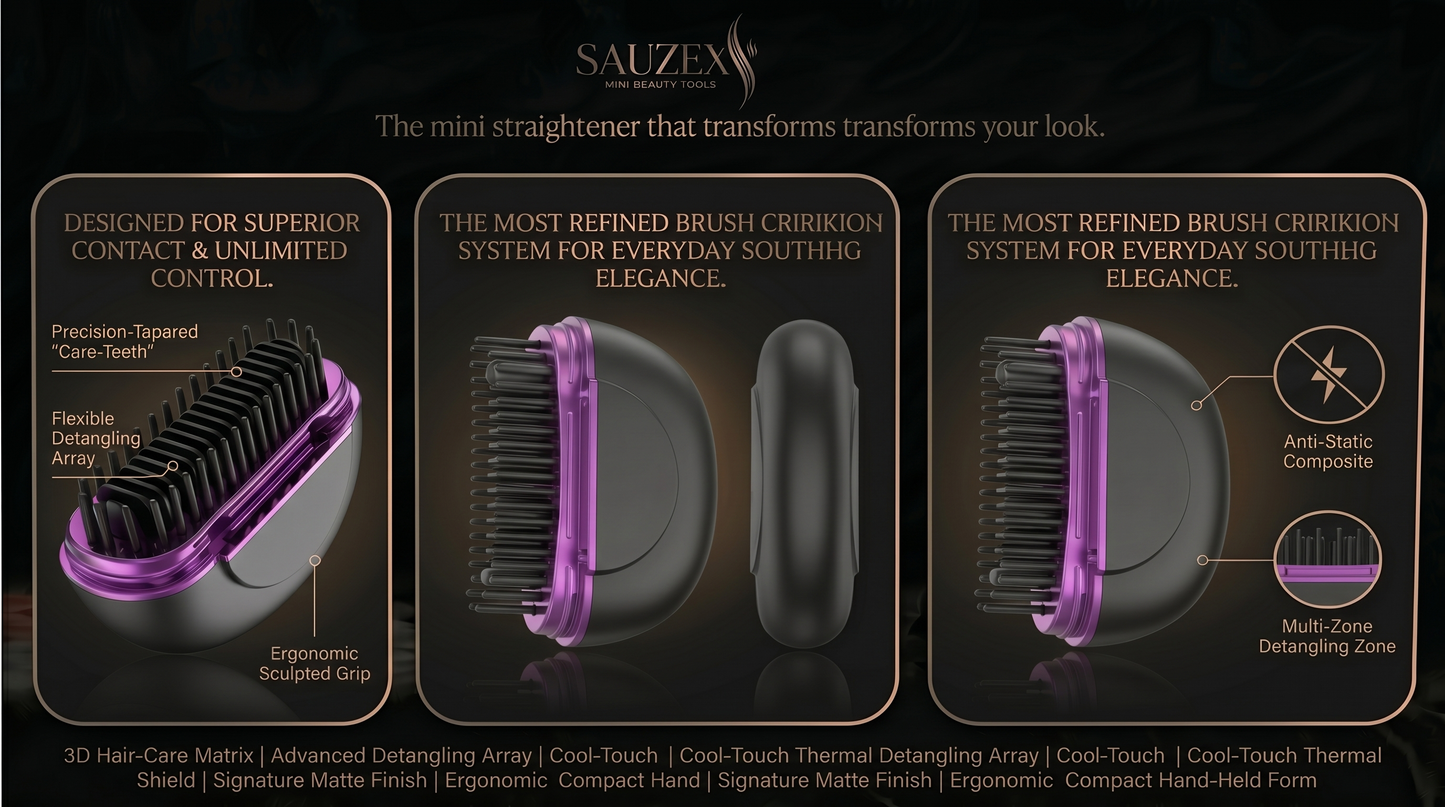 SAUZEX Mini Hair Straightener—Cabello Liso al Instante